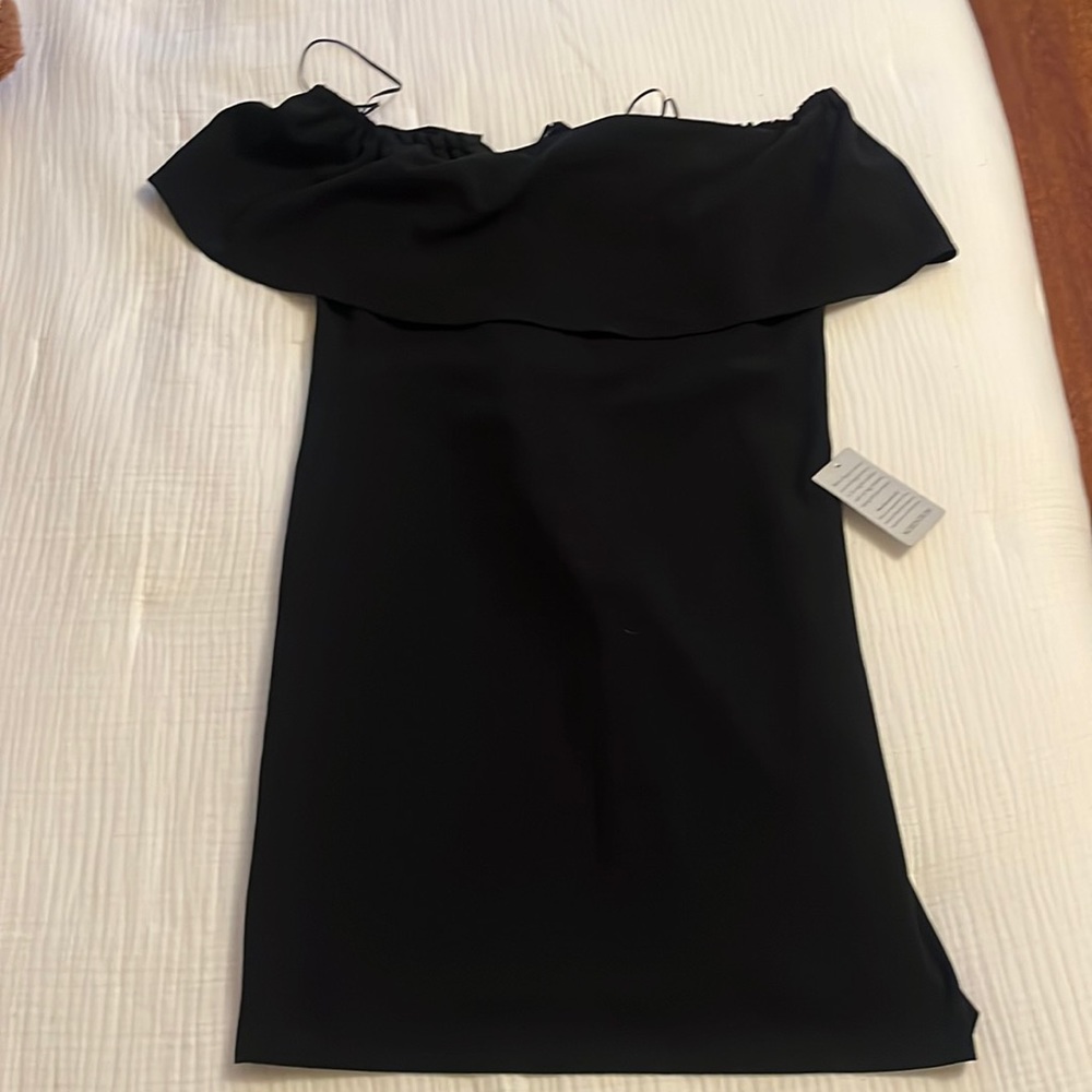 Brand new with tags off the shoulder black dress